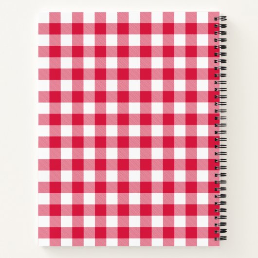 Red Gingham Notitieboek (Achterkant)