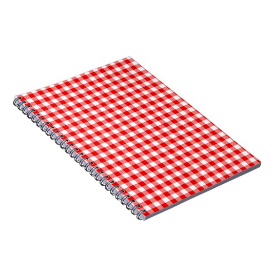 Red Gingham Notitieboek (Rechterzijde)