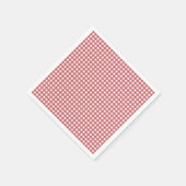 Red Gingham Paper Napkins Servet (Hoek)