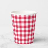 Red Gingham Papieren Bekers (Voorkant)