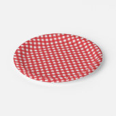 Red Gingham Papieren Bordje (Gekanteld)