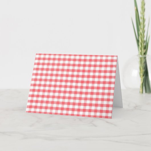 Red Gingham Patroon Kaart (Voorkant)