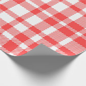 Red Gingham Pattern Cadeaupapier (Hoek)