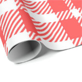 Red Gingham Pattern Cadeaupapier (Rol Hoek)
