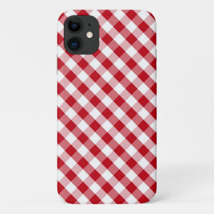 Red Gingham Pattern iPhone 11 Hoesje