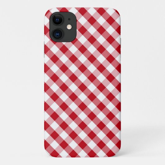 Red Gingham Pattern Case-Mate iPhone Case (Achterkant)