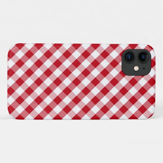 Red Gingham Pattern Case-Mate iPhone Case (Achterkant (horizontaal))