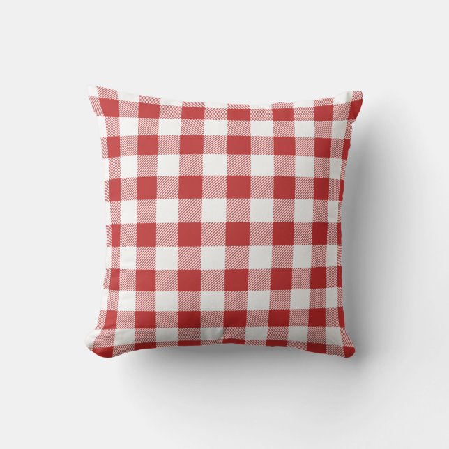 Red Gingham Picnic Sierkussen – Zomer BBQ, Cook (Voorkant)