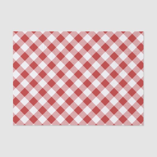 Red Gingham Picnic Tissue Paper – BBQ Cookout Birt Tissuepapier (Voorkant)