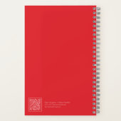 Red Gingham Plaid Notebook Notitieboek (Achterkant)