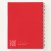 Red Gingham Plaid Spiral Notebook Notitieboek (Achterkant)