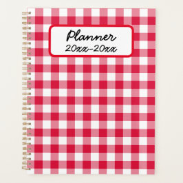 Red Gingham Planner