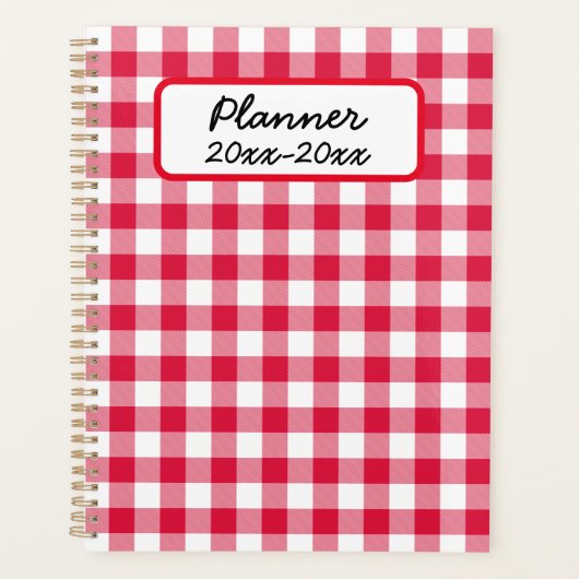 Red Gingham Planner (Voorkant)
