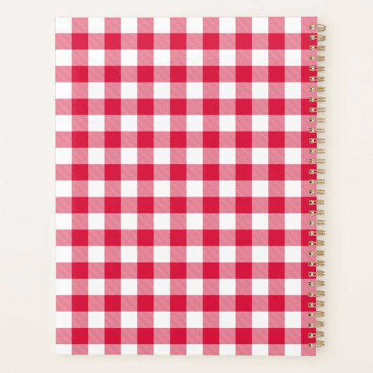 Red Gingham Planner (Achterkant)
