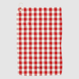 Red Gingham Play Golfhanddoek