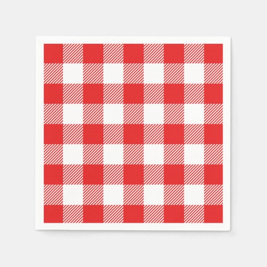 Red Gingham Pset Pattern Servet (Voorkant)