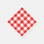 Red Gingham Pset Pattern Servet (Hoek)