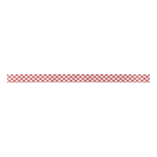 Red Gingham satijn lint – picknick BBQ verjaardags (Voorkant)
