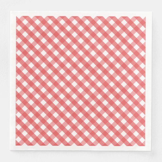 Red Gingham Servetten (Voorkant)