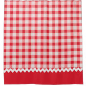 Red Gingham Shower Curtain Douchegordijn (Voorkant)