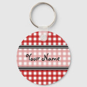 Red Gingham Sleutelhanger (Voorkant)