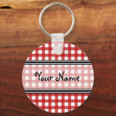 Red Gingham Sleutelhanger (Voorkant)