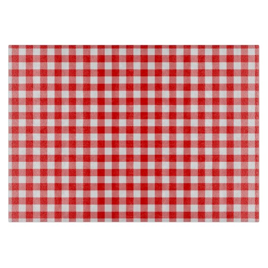 Red Gingham Snijplank (Voorkant)