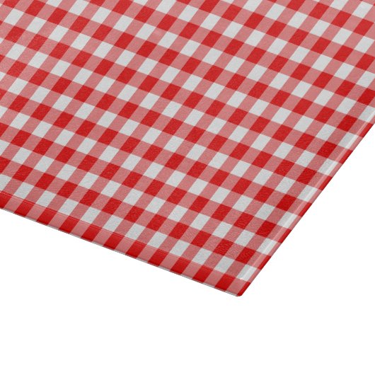 Red Gingham Snijplank (Hoek)