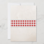 Red Gingham Southern BBQ Pig Roast Verjaardag Kaart (Achterkant)