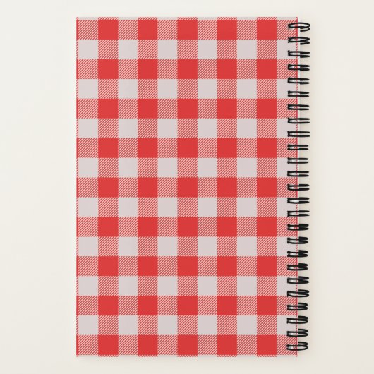Red Gingham Specialized Cookbook Family Recipes Notitieboek (Achterkant)