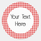 Red Gingham Sticker (Voorkant)