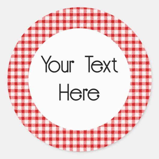 Red Gingham Sticker (Voorkant)