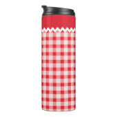 Red Gingham Thermal Tumbler Thermosbeker (Geroteerd rechts)