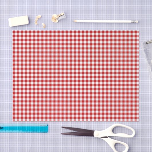 Red Gingham Tissuepapier (Craft)