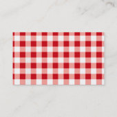Red Gingham Visitekaartje (Achterkant)