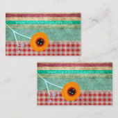 Red Gingham  Visitekaartje (Voorkant / Achterkant)