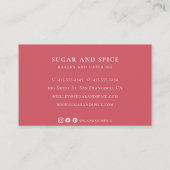 Red Gingham-Visitekaartje Visitekaartje (Achterkant)