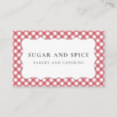 Red Gingham-Visitekaartje Visitekaartje (Voorkant)
