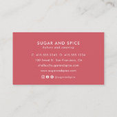 Red Gingham-Visitekaartje Visitekaartje (Achterkant)