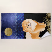 Red Gingko the Chow Beach Towel Strandlaken (Voorkant)