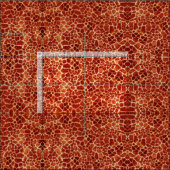 RED GIRAFFE SKIN Wild Animal Pattern Stof (Delen)