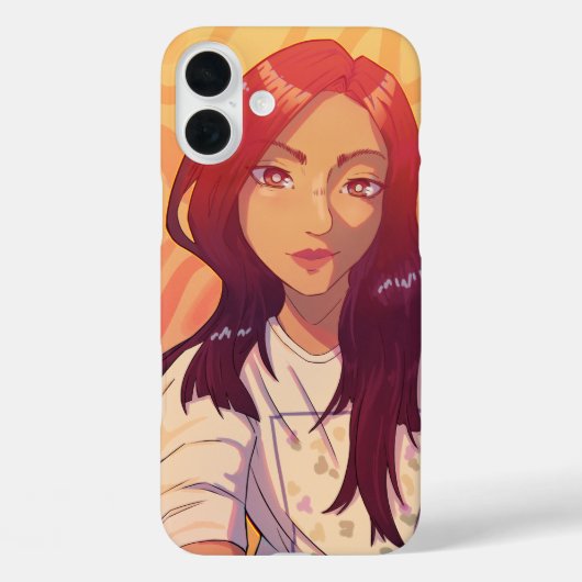 Red girl Anime Case-Mate iPhone Case (Achterkant)