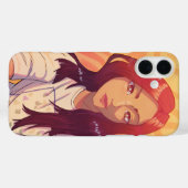 Red girl Anime Case-Mate iPhone Case (Achterkant (horizontaal))
