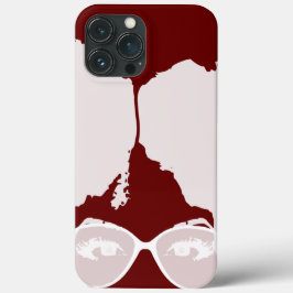 Red Girl Big Afro White zonnebril Case-Mate iPhone Case