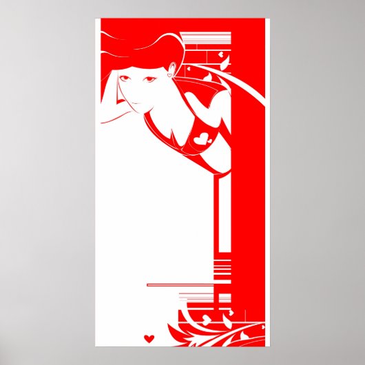 red girl collab poster (Voorkant)