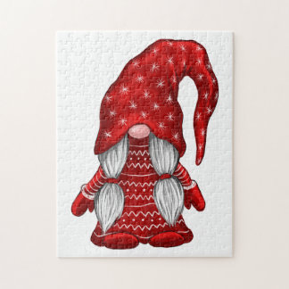 Red Girl Gnome Jigzaag Puzzle Legpuzzel