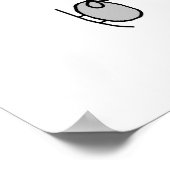 Red Girl Ice Skater T-shirts en cadeautjes Poster (Hoek)