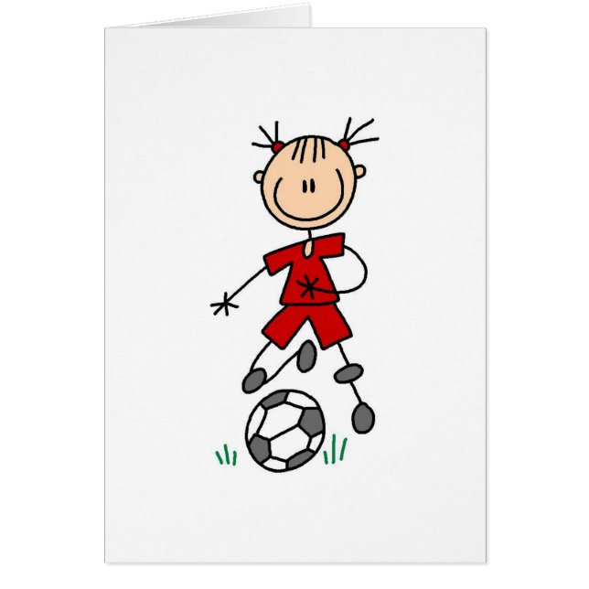 Red Girls Soccer Card (Voorkant)