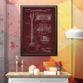 Red | Gitaar Patent Poster