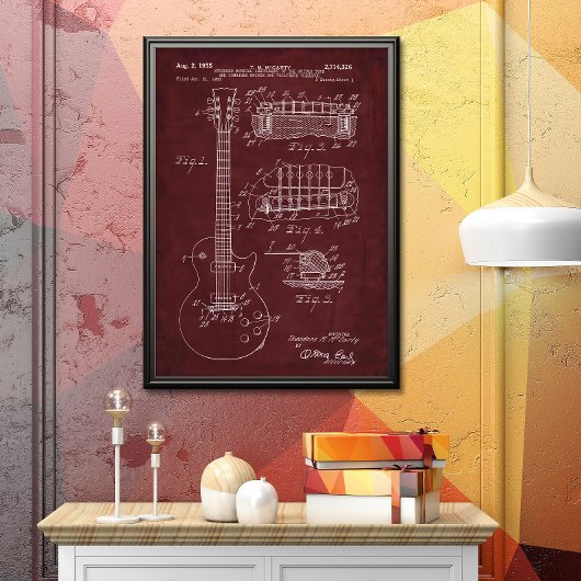 Red | Gitaar Patent Poster